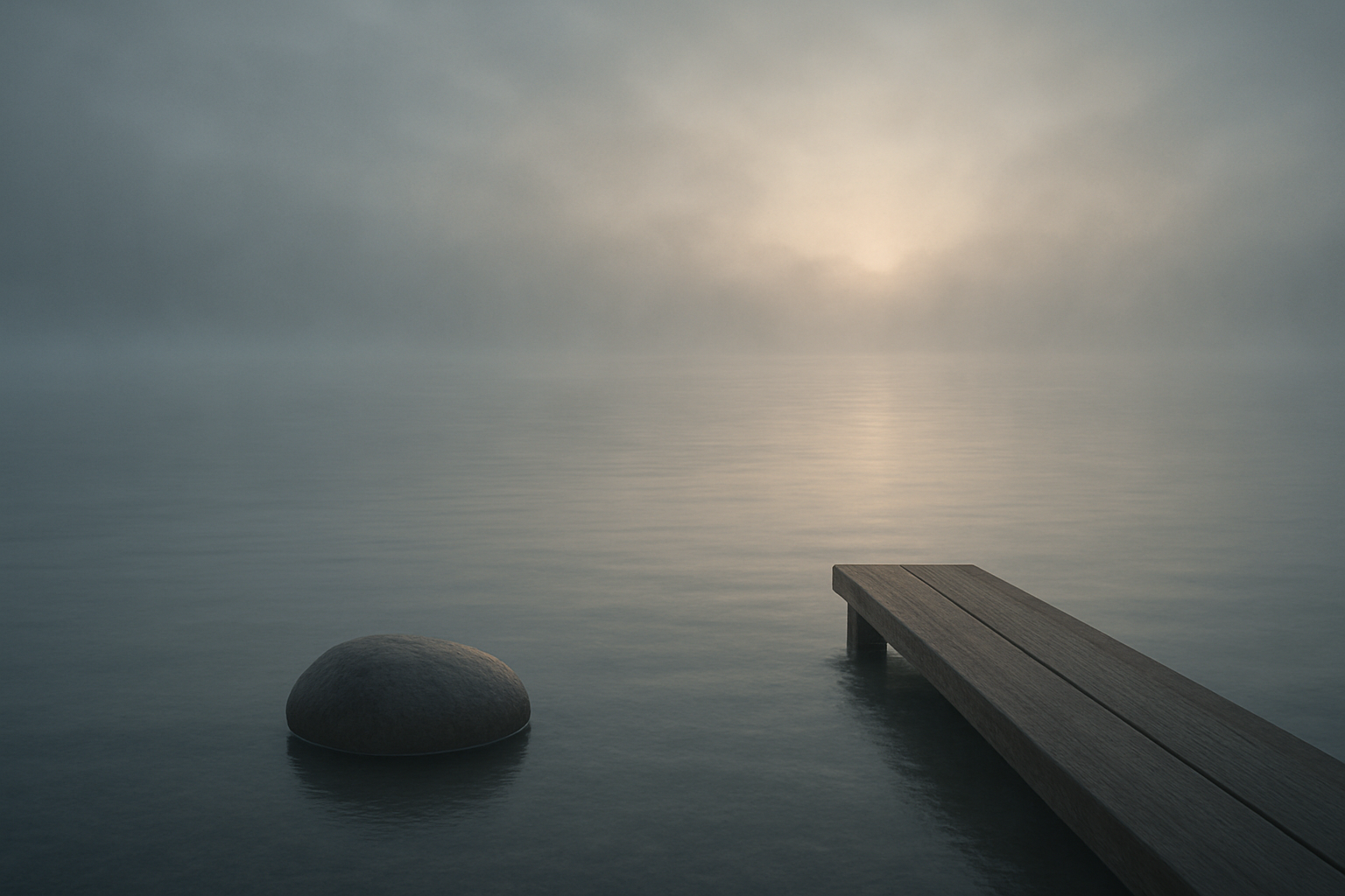 Calm horizon at dawn